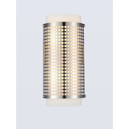 Cwi Lighting Checkered 2 Light Wall Sconce With Satin Nickel Finish 5209W6SN